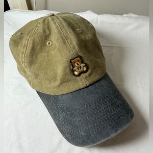 Teddy Fresh Olive and Charcoal Bear Logo Embroidered Hat Cap